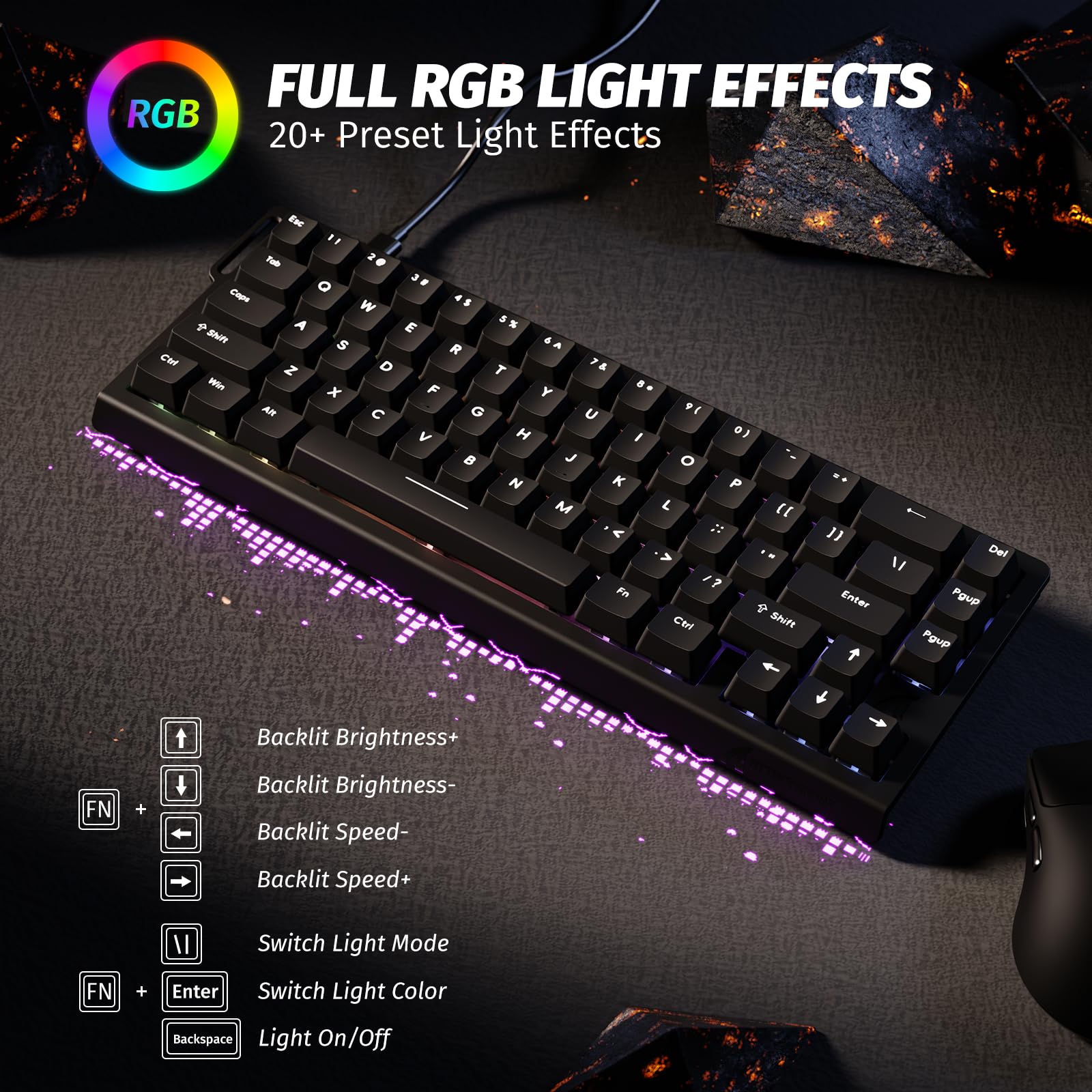 【新品】ATTACK SHARK X68MAX HE USB-C X68MAX HE Rapid Trigger Magnetic Keyboard | CNC Aluminum